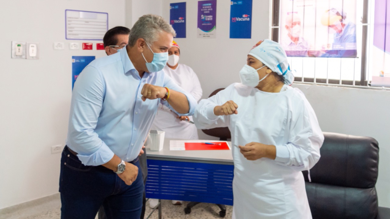 Presidente Iván Duque supervisó el inicio del plan de vacunación 
