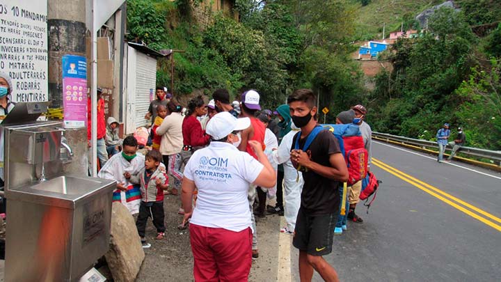 En el Puente de Chíchira llegan y se alimentan para seguir la ruta.