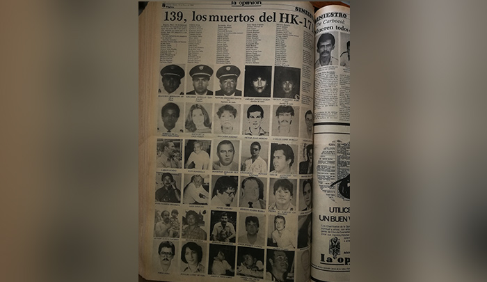 Así se registró la lista definitiva de los fallecidos.