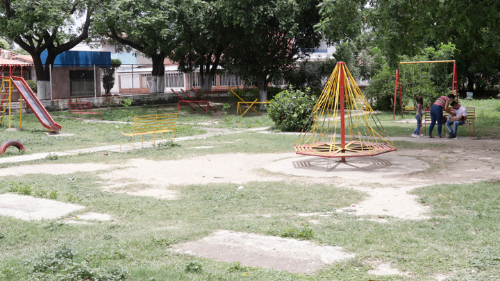 Los parques están cubiertos por la maleza, a pesar de las intervenciones que se hicieron en años anteriores.