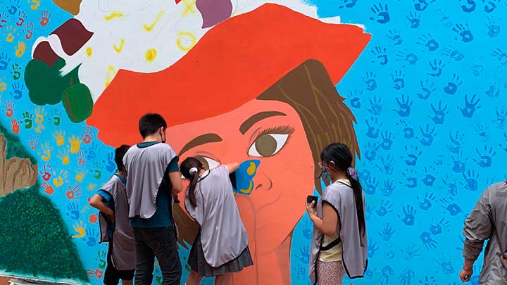 Mural pintado en el municipio La Playa./Foto Cortesía