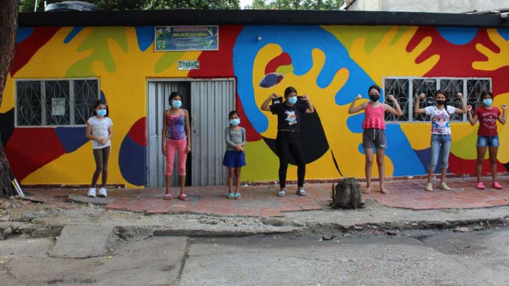 Mural pintado en el Barrio Aeropuerto de Cúcuta./Foto Cortesía