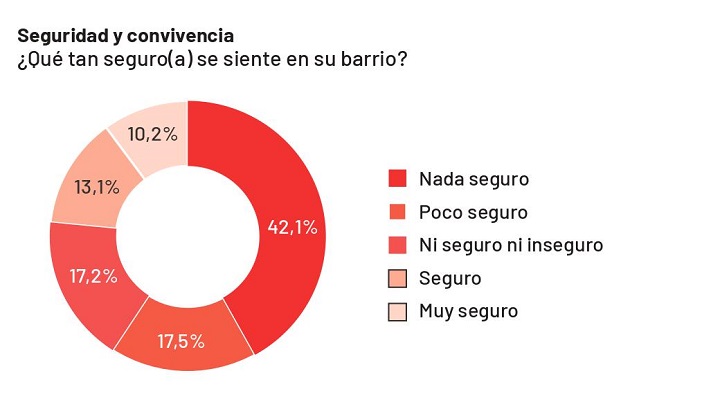 En su mayoría, las mujeres son las que más inseguras se sienten. / Gráfico: La Opinión 