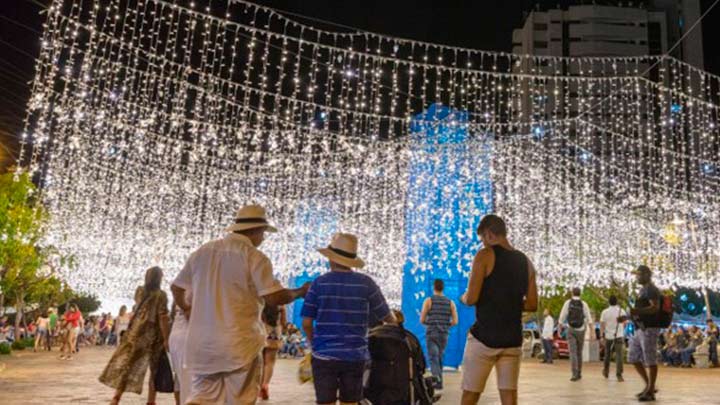 Mucha iluminación se apreciará en el parque Santander./Foto cortesía