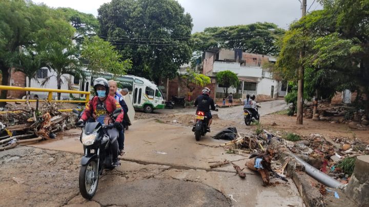 Así quedó el sector de La Pastora luego de la crecida del canal de  aguas lluvias.