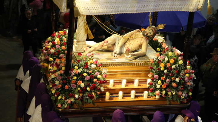 Homenaje al Señor Caído en Pamplona. 