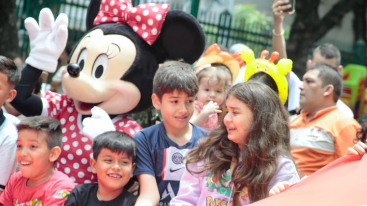 Durante la celebración del día del niño