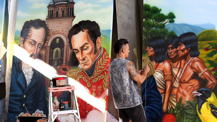 El espectáculo visual de Adrián Dugarte donde el aerosol brilla