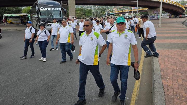 La movilización recorre las calles de Cúcuta. 