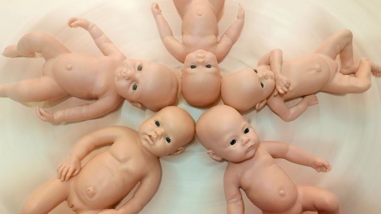 Esculturas de bebés en silicona. 