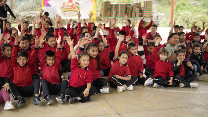 Los niños y las niñas son felices en desarrollo de la estrategia./Foto cortesía