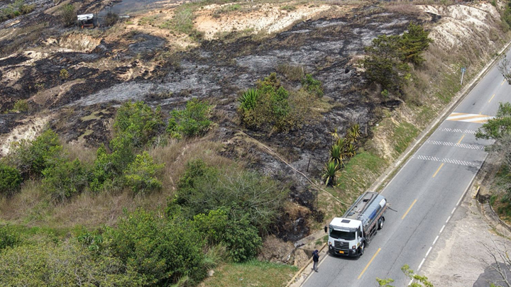 La conflagración no dejó familias afectadas ni viviendas destruidas.