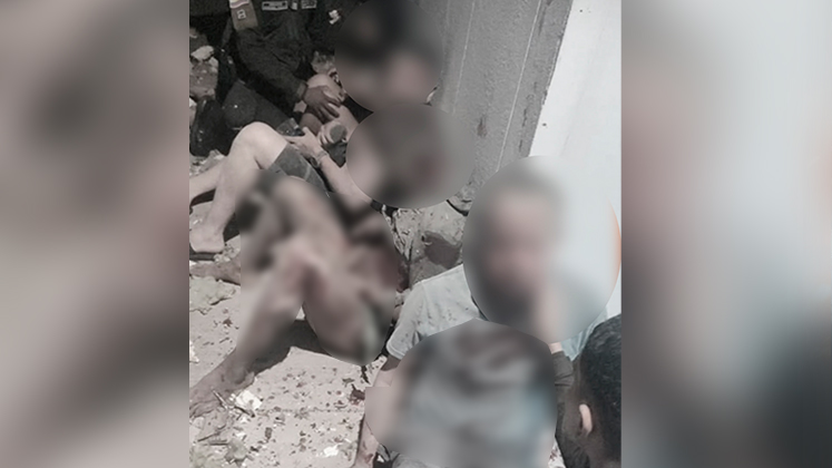 Los policías heridos fueron trasladados a un centro médico, tres de ellos permanecían en cuidados intensivos