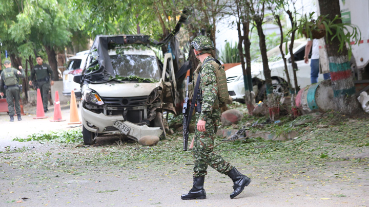 Un paquete bomba fue activado en el secto de El Escobal. 