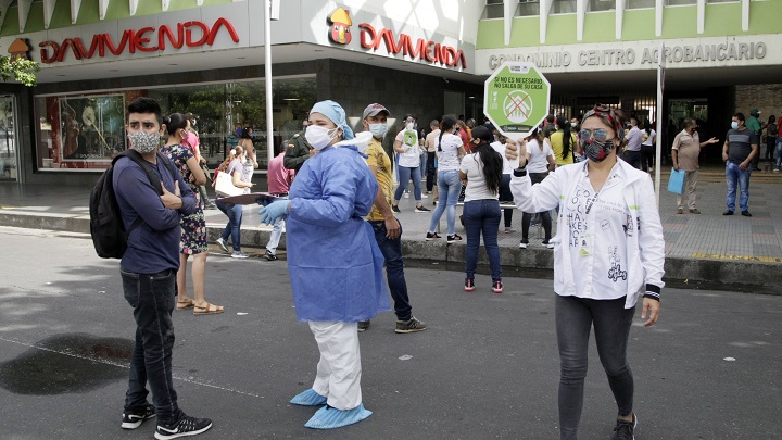 Campaña COVID-19 en el centro de Cúcuta