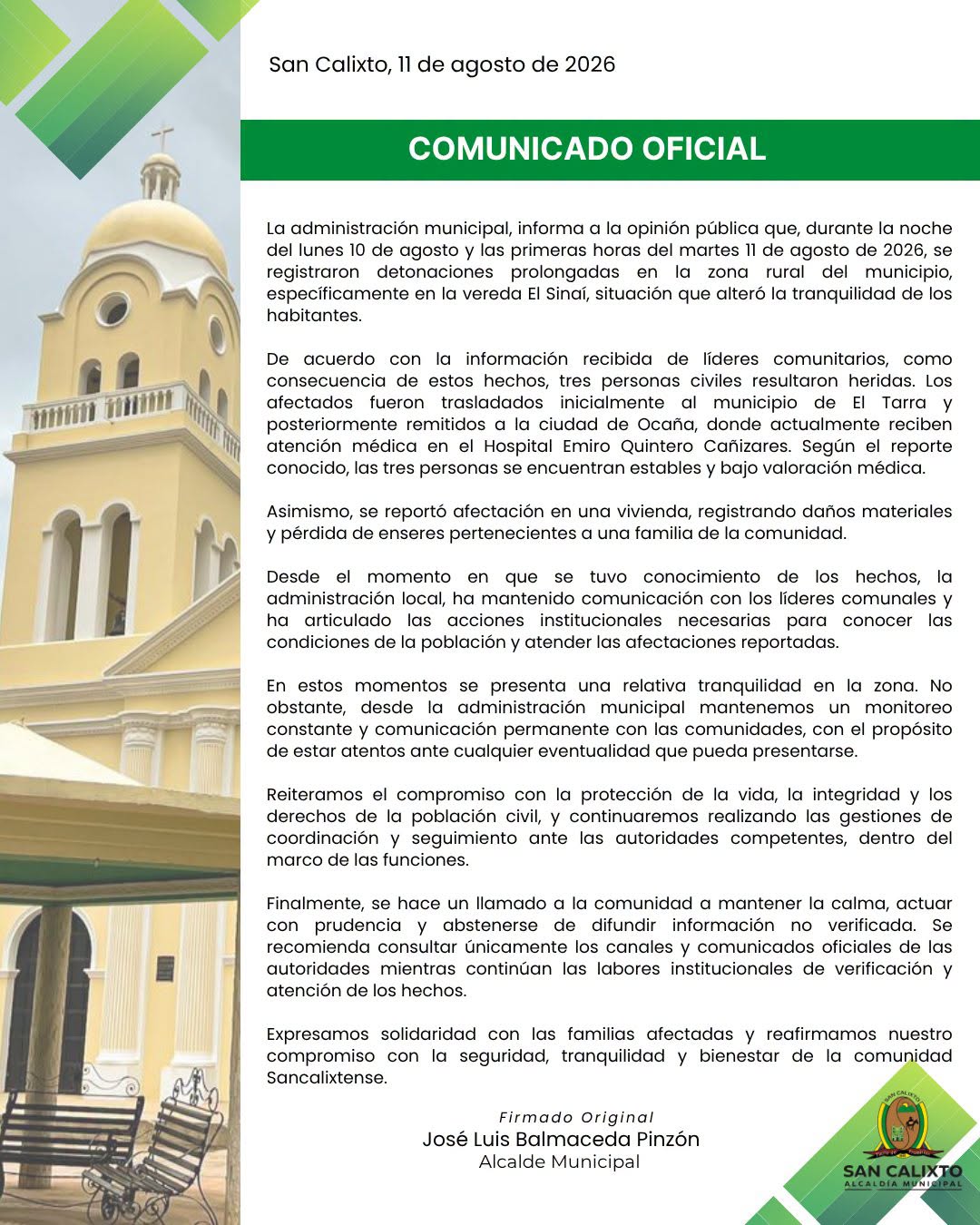 ALCALDIA DE SAN CALIXTO