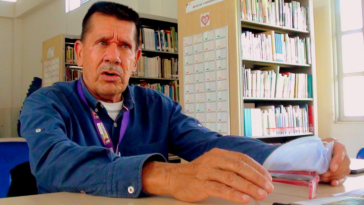 Fernando Gamboa, bibliotecario de Chinácota.