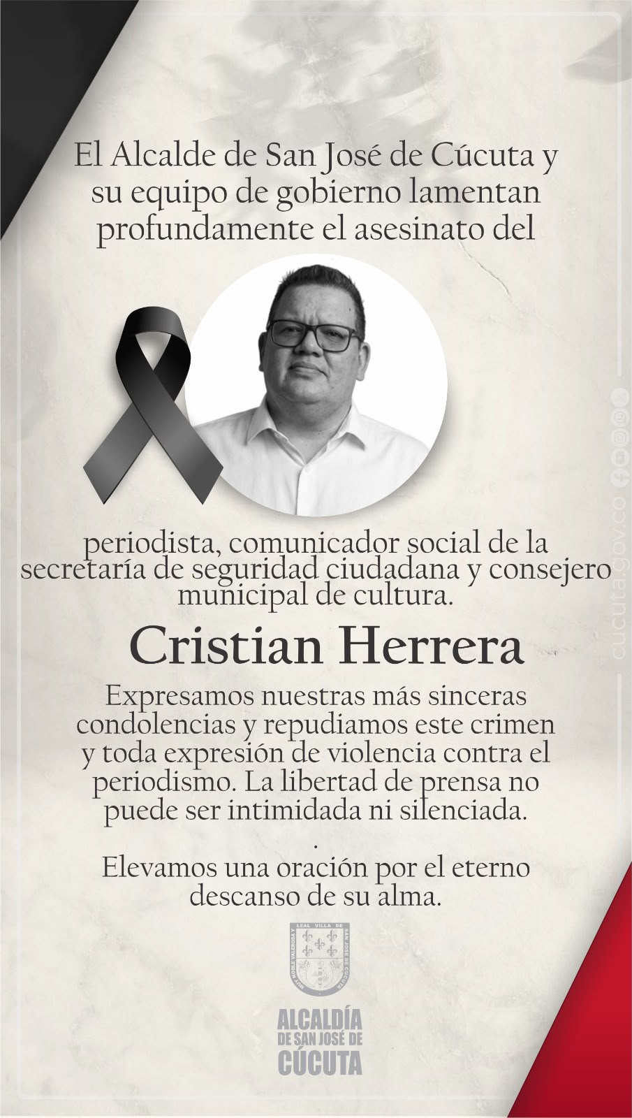 Pronunciamiento Alcaldía de Cúcuta