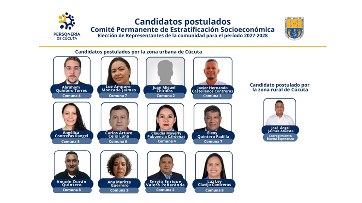 Cúcuta se prepara para elegir a los representantes comunitarios del Comité de Estratificación Socioeconómica