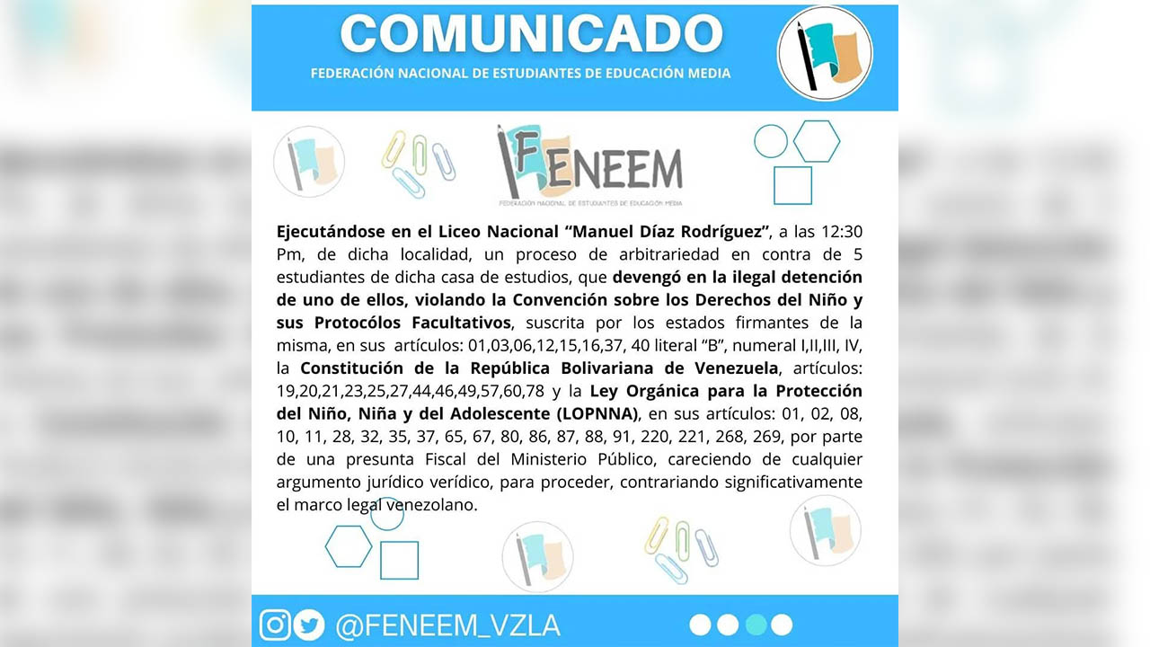 Comunicado de la federación. 