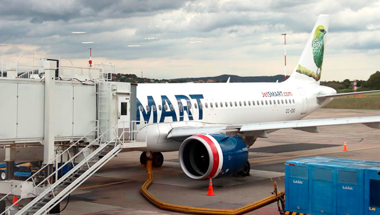 Con bombos y platillos fue inaugurada la ruta Cúcuta-Bogotá de JetSmart, en el aeropuerto internacional Camilo Daza. /  Foto: Carlos Ramírez-La Opinión
