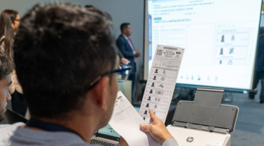 La Registraduría hizo simulacro al proceso electoral del ocho de marzo. 