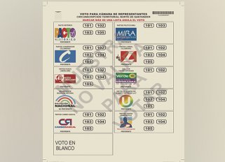 Tarjetón para la Cámara de Representantes