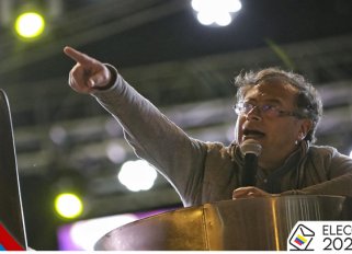 En la Plaza de Bolívar de Bogotá, se realizó el cierre de campaña del candidato presidencial, Gustavo Petro y su fórmula vicepresidencial, Francia Márquez./Foto: Colprensa-Sergio Acero