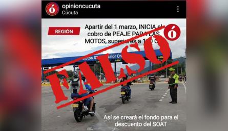Noticia falsa. 