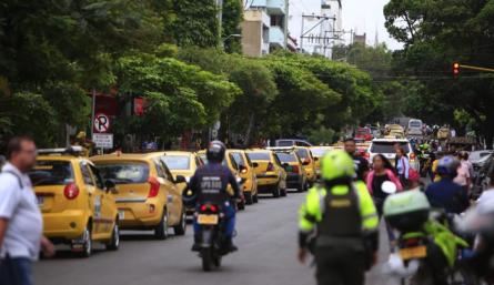 Así avanza la movilización de los taxistas en Cúcuta por el paro nacional