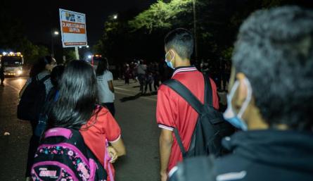 Un total de 2.385 estudiantes de Ureña se benefician con el servicio de transporte escolar para ir a colegios en Cúcuta./ Foto: Cortesía / La Opinión 