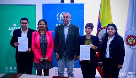 El SENA y Acnur renovaron alianza de capacitación a población vulnerable