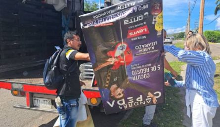 Retiran vallas publicitarias no autorizadas 