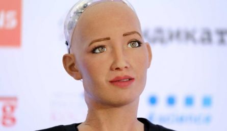 La robot humanoide recoge y almacena información de las conversaciones que mantiene con las personas./ Foto: Cortesí