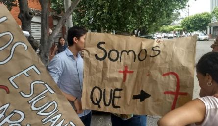 Previo a la elección de Héctor Parra en 2021 se presentaron sendas protestas por los estudiantes/Foto Archivo