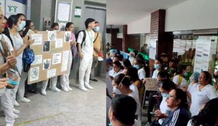 Personal el Erasmo Meoz sigue protestando por falta de pagos 