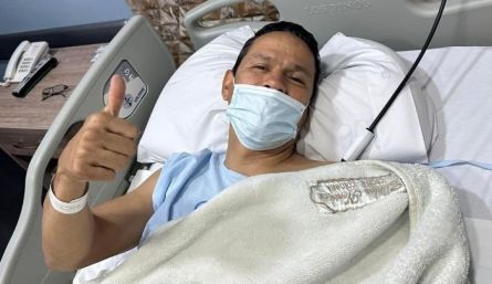 alcalde Jorge Acevedo, tras su segunda operación en la clínica Norte/Foto cortesía