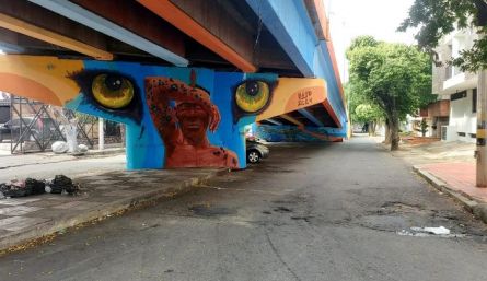 Los murales en el puente de la Avenida 0 ya están listos. / Foto: Cortesía. 