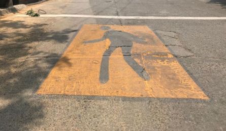 Las señalizaciones fueron pintadas en la calle 25 con avenida 7 del barrio Santo Domingo. /Foto: Nicolás Mojica.