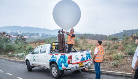 Corponor y el Ideam implementaron cuatro días de radiosondeos para medir la calidad del aire en Cúcuta/Foto cortesía