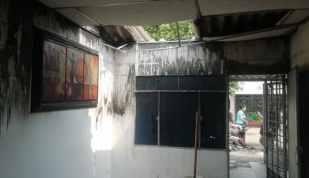 Las paredes de la vivienda quedaron totalmente averiadas./ Foto: Cortesía. 