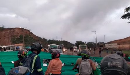 Bloqueo en Urimaco. Foto: captura de pantalla 
