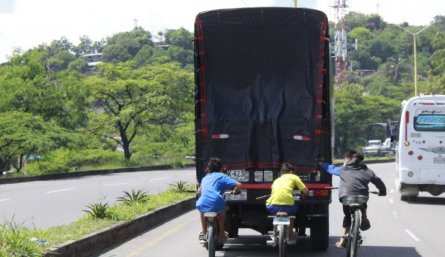 Imprudencia vial en Cúcuta. 