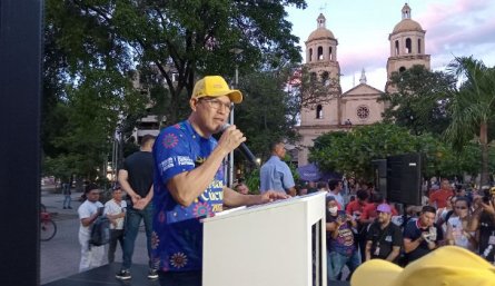 El alcalde Jorge Acevedo proclama la apertura de la Feria de Cúcuta 2025./Foto Stefany Peñaloza