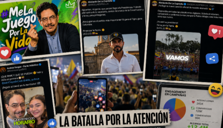 Campaña política en redes sociales.