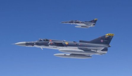 Aviones IAI Kfir FAC. Foto: colprensa.