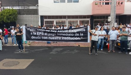 Los sindicatos les exigieron a las EPS y al mismo Gobierno que agilice los pagos a los Hospitales e IPS./Foto: Orlando Carvajal/La Opinión