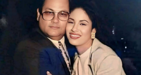 Abraham y Selena Quintanilla. Foto tomada de redes sociales