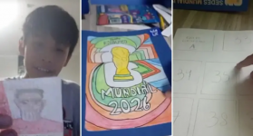 Niño armó el Panini. Captura de video de redes sociales @creativo_huggy01