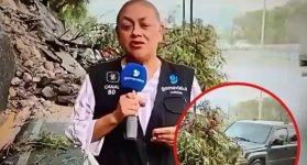 Video | Periodista y camarógrafo fueron atropellados en vivo mientras cubrían accidente en México